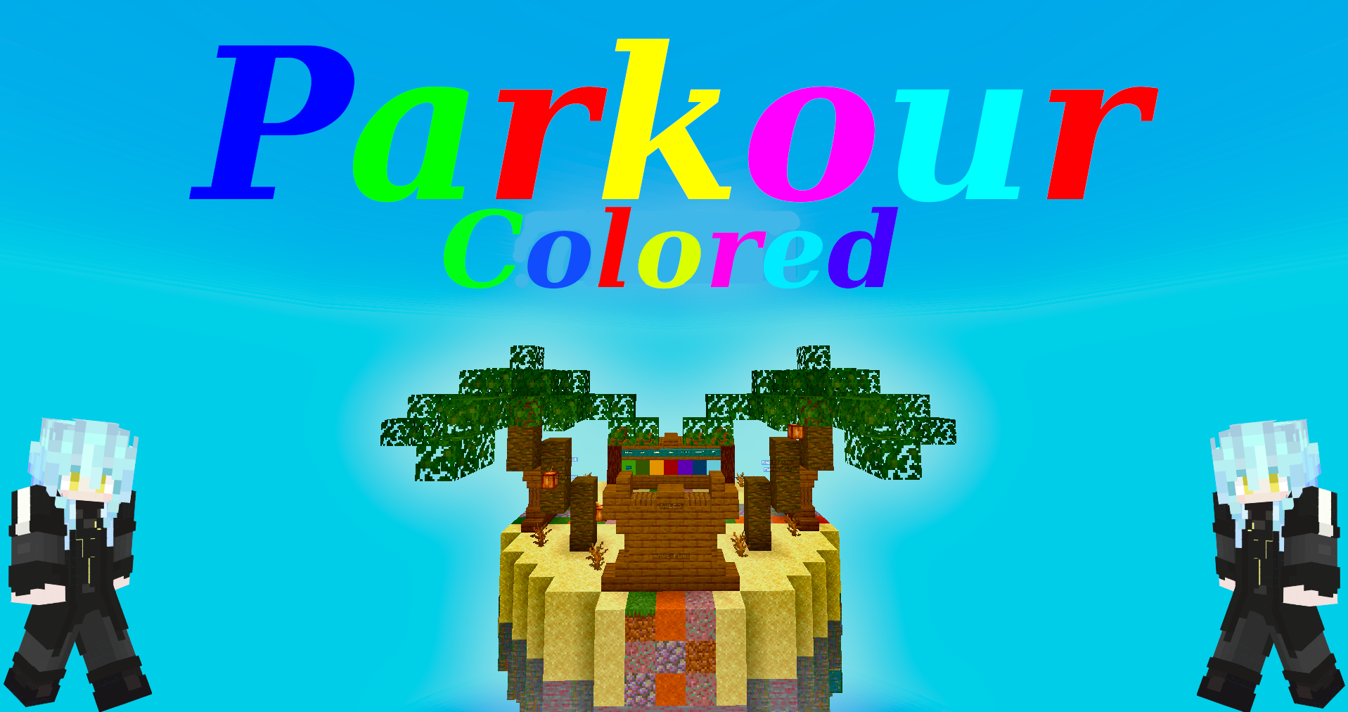 Herunterladen Colored Parkour zum Minecraft 1.17.1